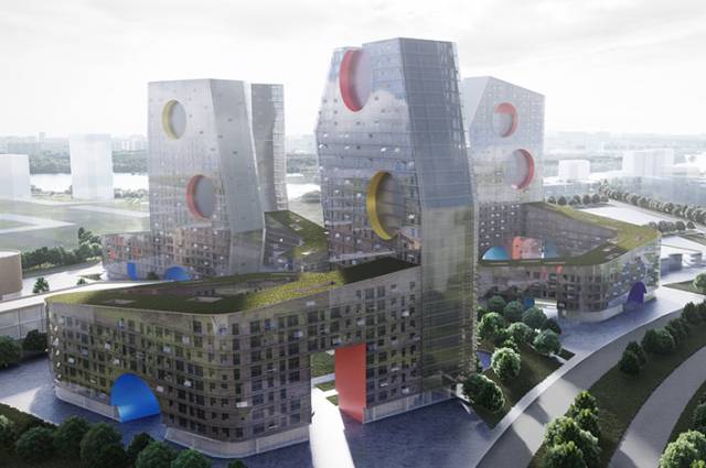 Parachute Hybrids by Steven Holl, Moscow, Russia