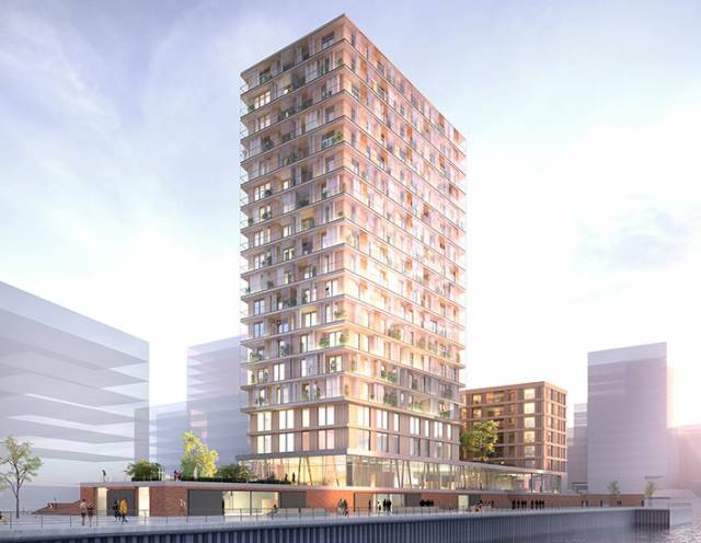 Germany's first wooden high-rise, Hamburg, Germany