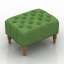 3D "Brady Tufted Leather Chair & Ottoman" - Interior Collection