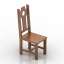 3D "Country pub wood table chairs set" - Interior Collection 