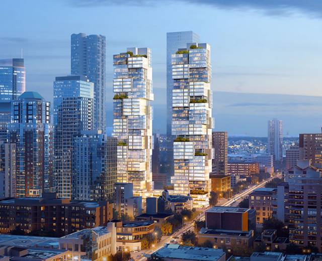 Barclay Village towers, Vancouver, Canada