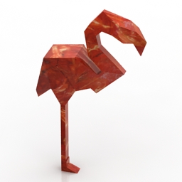3D Flamingo preview