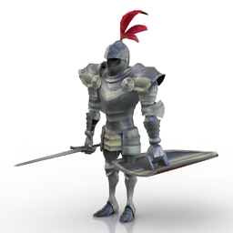 3D Knight Armour preview