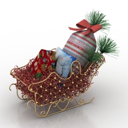 Download 3D Christmas sleigh