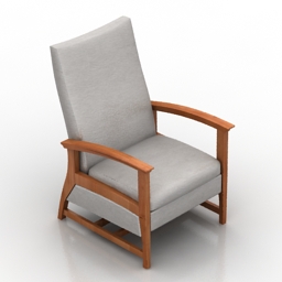 armchair 1487-r 3D Model Preview #8835e1b6