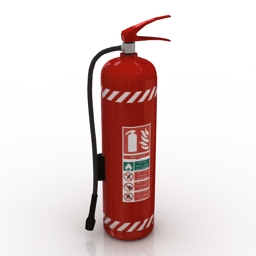 3D Fire extinguisher preview