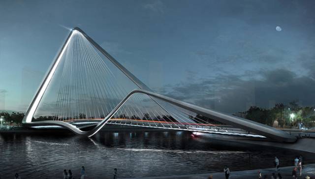 Shizimen Gateway Bridge by 10 Design, Zhuhai, China