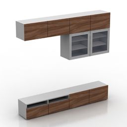 tv stand wall 2 ikea besto 3D Model Preview #a4b6e9ca