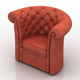 armchair red 3D Model Preview #c4ff67b7