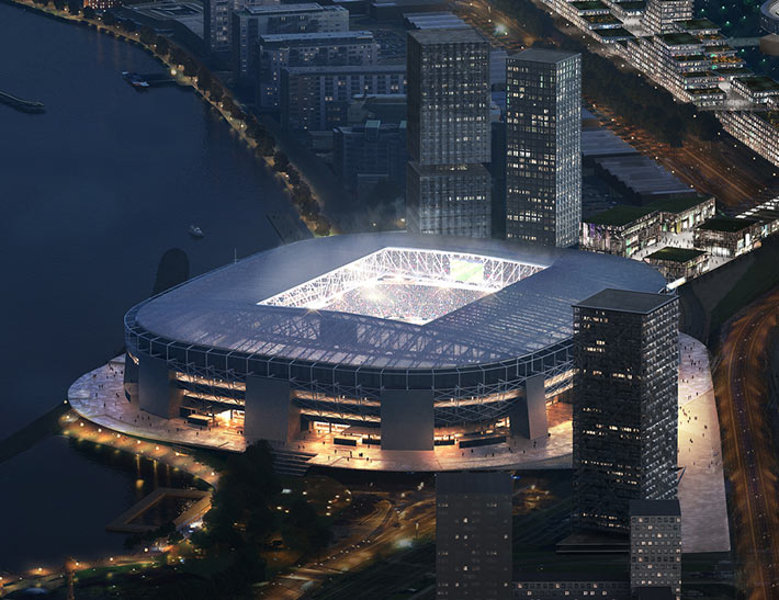 Feyenoord Stadium at the Maas, Rotterdam, the Netherlands