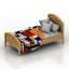 3D "Desk table shelves childrens bed" - Interior Collection