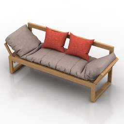 sofa fresh futon 3D Model Preview #28fb8ad6