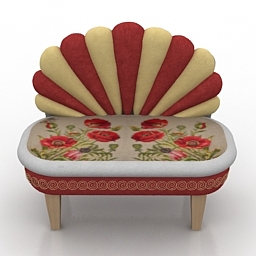 sofa kare designbank peacock 3D Model Preview #a191e188