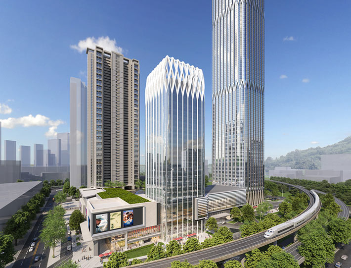 Poly 335 Financial Center by Goettsch Partners, Guangzhou, China