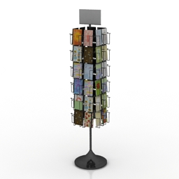 rack for books 3D Model Preview #daed1dd2