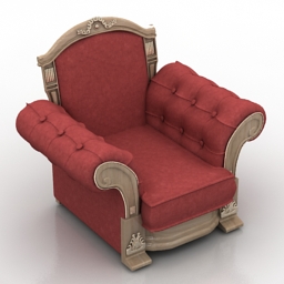 armchair decor 3D Model Preview #4cc8755c