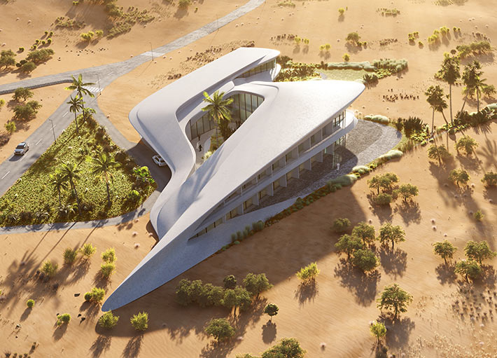 Villa in the desert by RMJM, Dubai, United Arab Emirates