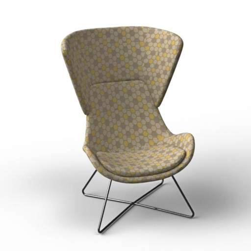 avi h lounge chair 3D Model Preview #5b70a045