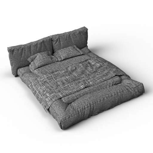 bed bonaldo fluff 3D Model Preview #8f3be2ab