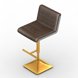 chair bar bar cahier r3131 brown leather 3D Model Preview #2da7cde7