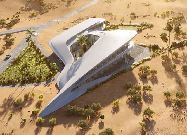 Villa in the desert by RMJM, Dubai, United Arab Emirates