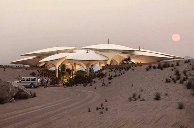 Southern Dunes hotel by Foster + Partners, Saudi Arabia