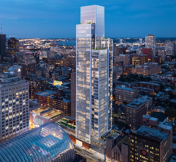 Arthaus tower by KPF, Philadelphia, USA