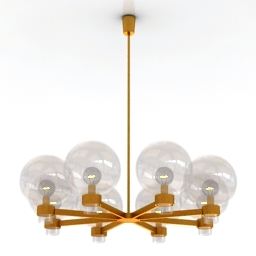 luster swedish modern eight arm chandelier 3D Model Preview #c03b7d39