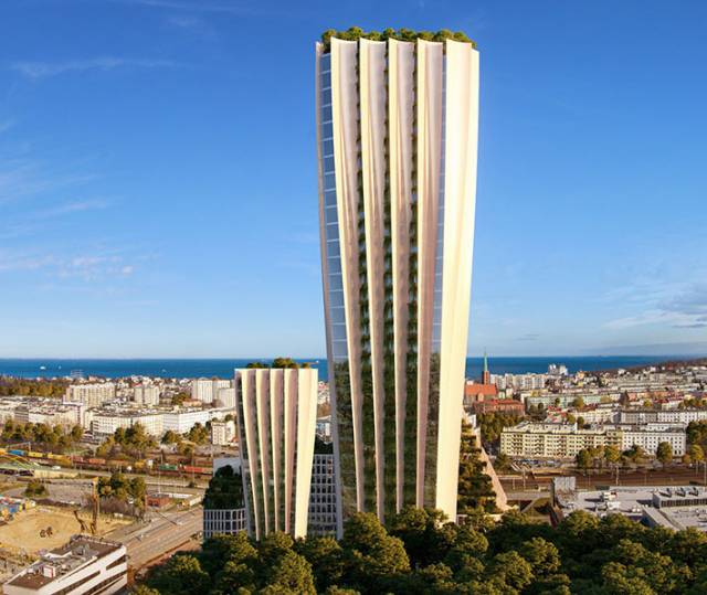 Residential towers by RMJM Prague, Gdynia, Poland