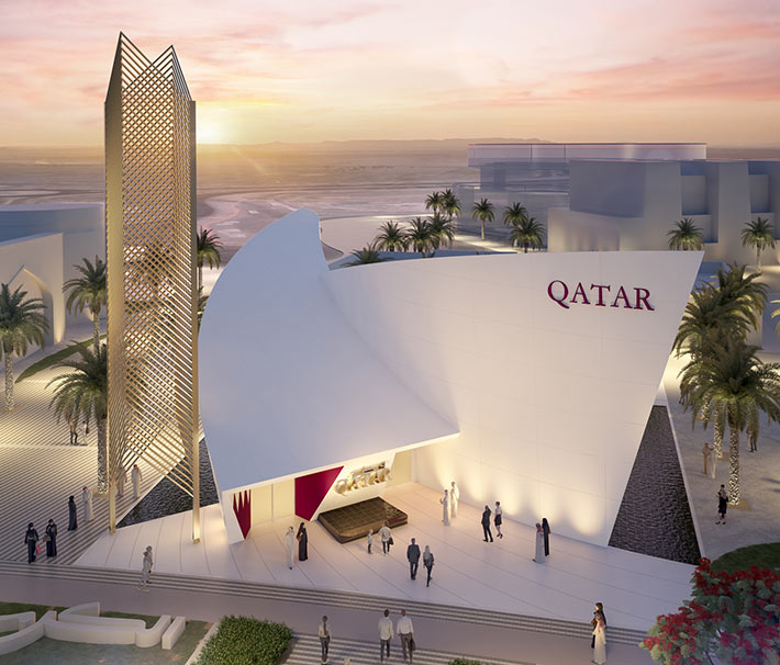 Qatar Pavilion at Expo 2020 Dubai by Santiago Calatrava