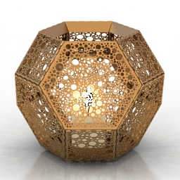 vase etch tea light holder brass 3D Model Preview #824d829a