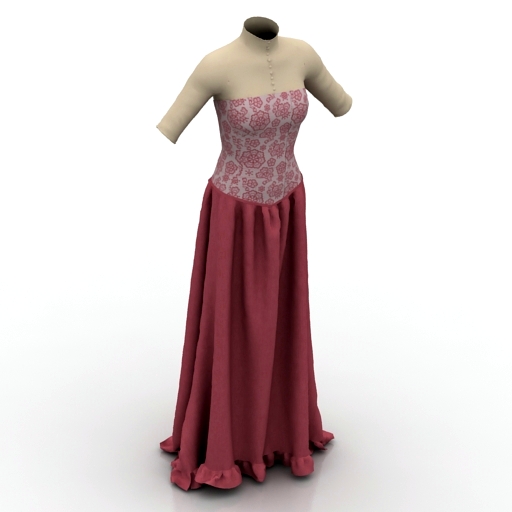 Mannequin dress 3D Model Preview #0942351f