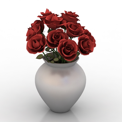 vase roses 3D Model Preview #d9cba861