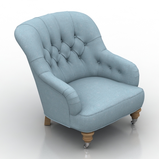 Armchair Linen Corrigan Chair 3D Model Preview #c73c33e6