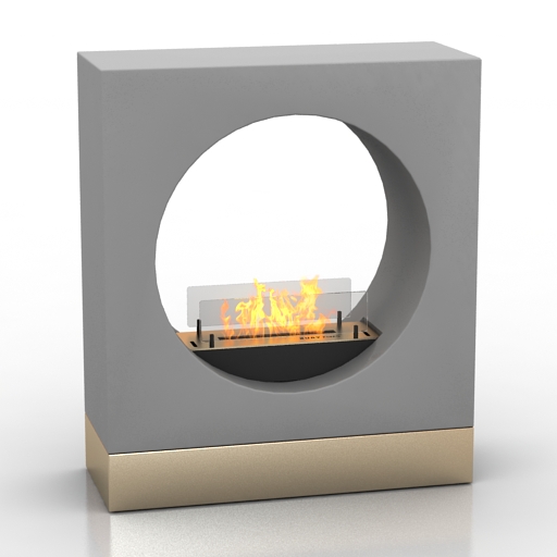 fireplace ruby fires milano 3D Model Preview #a3700c83