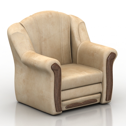 armchair leather 3D Model Preview #227a7460