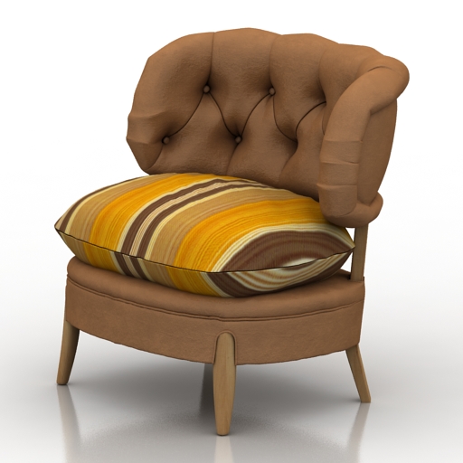 armchair wohnkultur 66 schulz 3D Model Preview #eb33d060