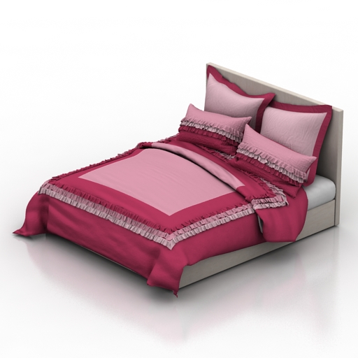Bed Set bed linen 3D Model Preview #8c8b1ca7
