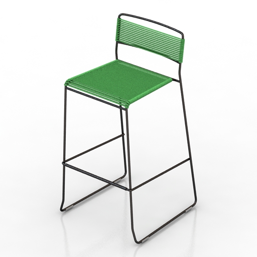 chair bar area declic log spaghetti 3D Model Preview #03a6e6ab