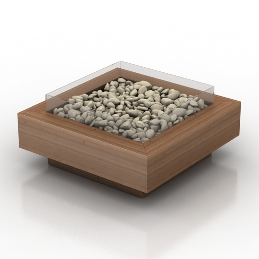 Fireplace Table 3D Model Preview #a4f6c5bd