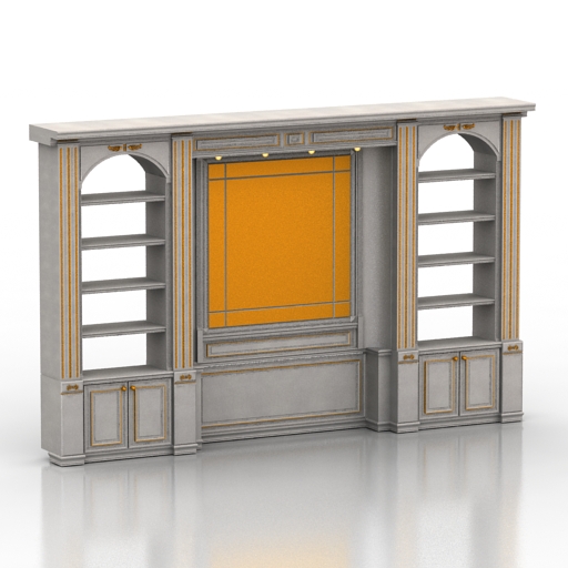 Bookcase 3D Model Preview #222151f1
