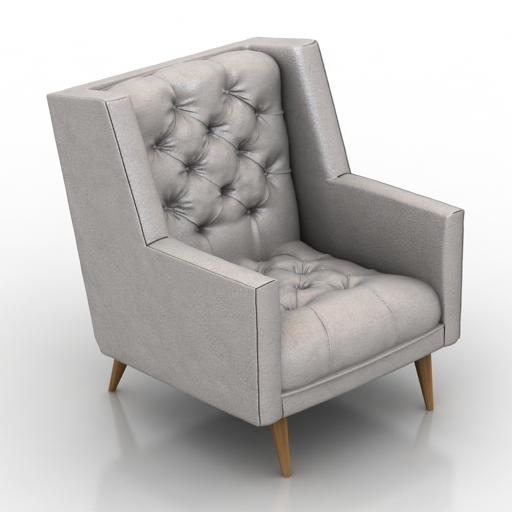 armchair velvet booker 3D Model Preview #426a6487