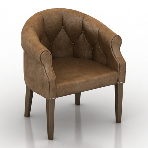 armchair bruno 3D Model Preview #01288e75
