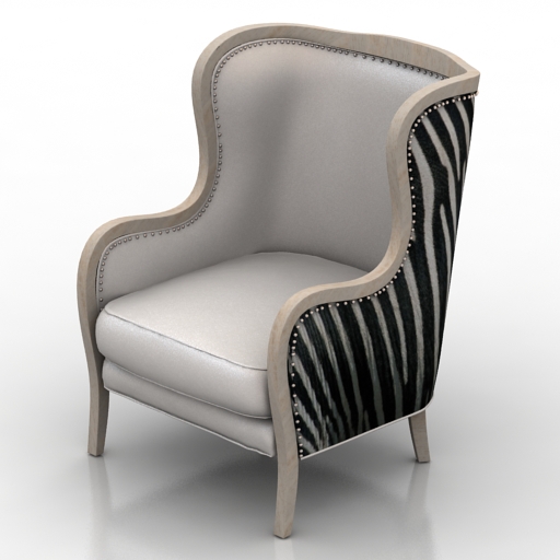 Armchair Cartata Wing Chair 3D Model Preview #e370e1ba
