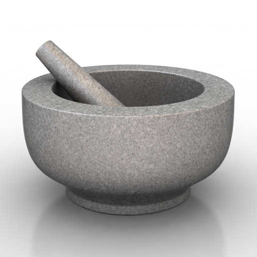 mortar and pestle 3D Model Preview #7313db79