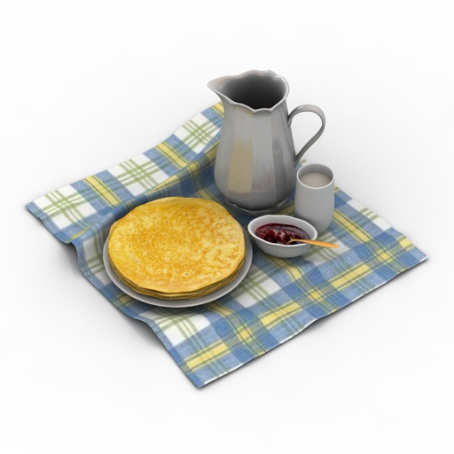 set pancakes 3D Model Preview #96a628b3