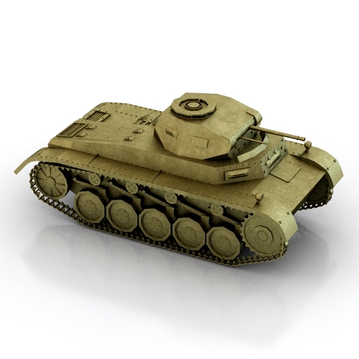 tank pz 2 3D Model Preview #599e55ec