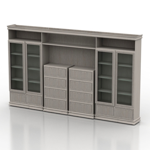 bookcase clean 3D Model Preview #93949a56