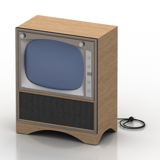 tv set old vintage tv 3D Model Preview #4c7dc93b