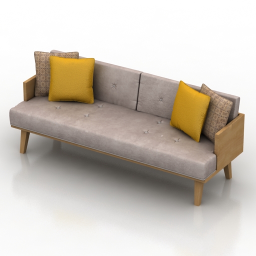 sofa retro 3D Model Preview #657635a6